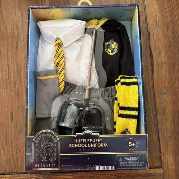 NEW Harry Potter HUFFLEPUFF School Uniform 18" Doll Wizard Sorting Sets Lot - Picture 2 of 7